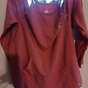 Torrid Dusty Rose Cold Shoulder Fleece Top